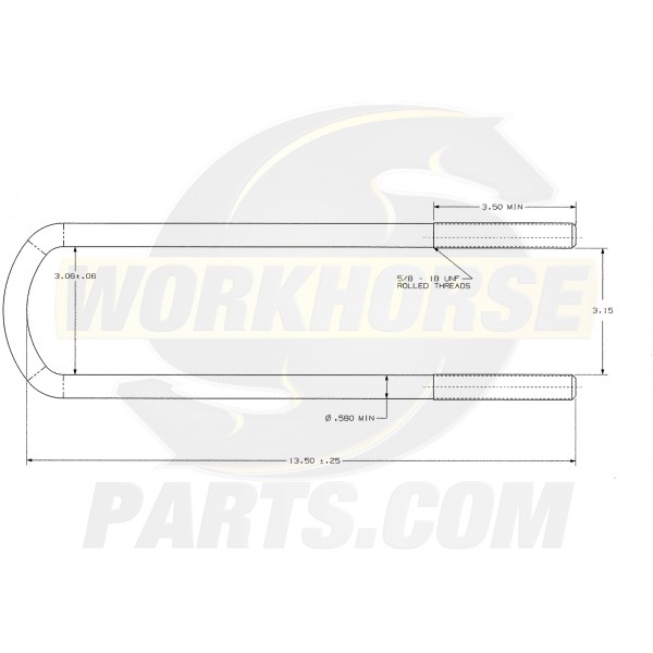 W0005792  -  W22 Rear U-Bolt